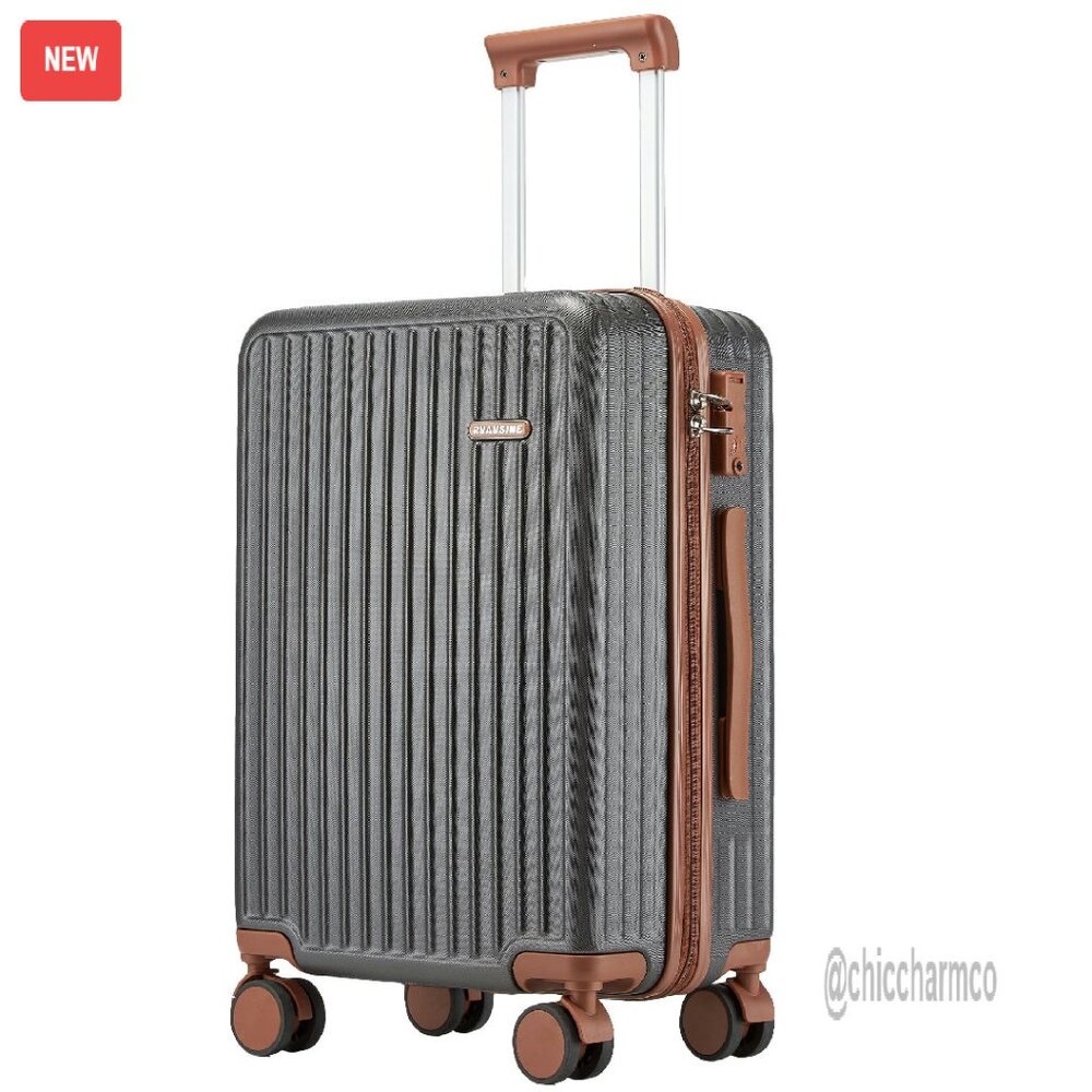 Hardside Carry-On Luggage With Spinner Wheels & Tsa Lock